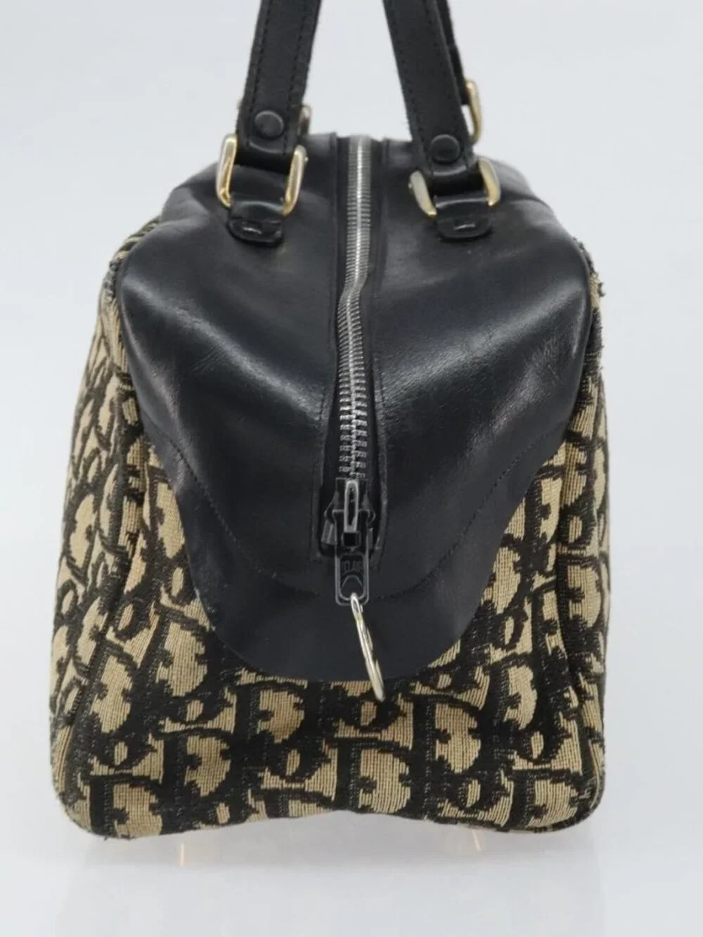 Christian Dior Trotter Canvas Hand Bag Navy Auth bs33053 - Picture 4 of 16